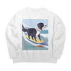 mt.777のさわやかsurfin　 Big Crew Neck Sweatshirt