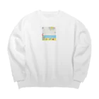 海の幸の小学生の描いた思い出のビーチ Big Crew Neck Sweatshirt