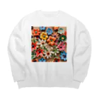 HOSHI-TANEKO🌠の🌺かわいいアクセサリーたち✨ Big Crew Neck Sweatshirt