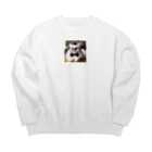 ai-AIの猫教授 Big Crew Neck Sweatshirt