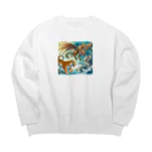 momonekokoの異世界の戦い Big Crew Neck Sweatshirt