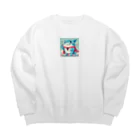 海の幸のサメヴィラン Big Crew Neck Sweatshirt