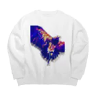 いろはにほの店。の猛禽類。 Big Crew Neck Sweatshirt