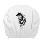 chicodeza by suzuriのダークドラゴン Big Crew Neck Sweatshirt