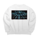 ETOWA_TOWAの未来都市の停電 Big Crew Neck Sweatshirt