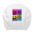 シマエナガが好きな人。のシマエナガ　ネオンシルエット Big Crew Neck Sweatshirt