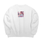 yukatagirlsの「あの人、まだかなあ？」 Big Crew Neck Sweatshirt