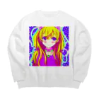 きゅぴきゅぴガールの金髪優しげ★きゅぴきゅぴガール Big Crew Neck Sweatshirt