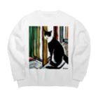 Ppit8のスパイ猫ちゃん、ミッション中！ Big Crew Neck Sweatshirt