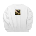 nerobooのお店の機械の恐竜のグッズです Big Crew Neck Sweatshirt