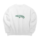 waniwanipanikuの緑のワニ Big Crew Neck Sweatshirt