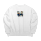 Tunakon_bのビジネスアニマルズ Big Crew Neck Sweatshirt