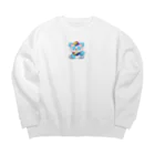 🏳️‍⚧️ 7oofのにじいろパンダ Big Crew Neck Sweatshirt