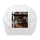 zigerparkの隠れる猫 Big Crew Neck Sweatshirt