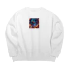 yanrokuのTORI3 Big Crew Neck Sweatshirt