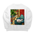 Ppit8のプールさいどのソファ Big Crew Neck Sweatshirt