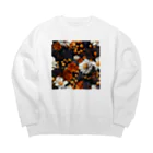 オンラインショップイエローリーフの綺麗な白と黄色い花 Big Crew Neck Sweatshirt