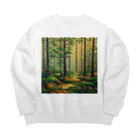 positive_poem05の森の中で創作活動 Big Crew Neck Sweatshirt