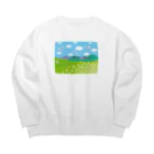 kimchinのテレビの<しばらくお待ちください>のテロップ画面 Big Crew Neck Sweatshirt