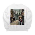 Ppit8のDog in London  Big Crew Neck Sweatshirt