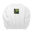 zukit4sのジョークを言っているカエル Big Crew Neck Sweatshirt