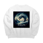 BabylonChannel 🎨 ✝️ ❤️‍🔥の白龍　Babylon channel Big Crew Neck Sweatshirt