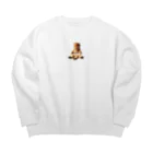 フルヤのくつろぐスコティッシュフォールド Big Crew Neck Sweatshirt