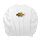 vivid seaの魚「ハタくん」 Big Crew Neck Sweatshirt