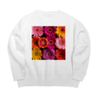 オンラインショップイエローリーフの色鮮やかな綺麗な花 Big Crew Neck Sweatshirt