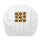 南国のハンバーガー Big Crew Neck Sweatshirt