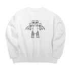 へっぽこデザインの大怪獣パグラ Big Crew Neck Sweatshirt