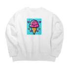 何でもありデザインのアイス Big Crew Neck Sweatshirt