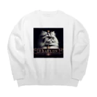 BabylonChannel 🎨 ✝️ ❤️‍🔥のPersian Cat Babylon channel Big Crew Neck Sweatshirt