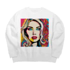 8890のポップアート Big Crew Neck Sweatshirt