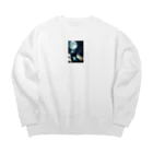 sasatasoの月とインク瓶 Big Crew Neck Sweatshirt