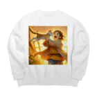 おしゃまんべのミコとアキの大冒険 Big Crew Neck Sweatshirt