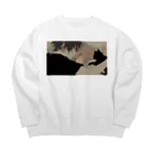 as -AIイラスト- のまだ寝てていいよ Big Crew Neck Sweatshirt