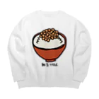 脂身通信Ｚの納豆ごはん_240708 Big Crew Neck Sweatshirt