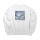 sasatasoの16時08分の空 Big Crew Neck Sweatshirt