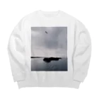 ko_ko_no_kaのbird Big Crew Neck Sweatshirt