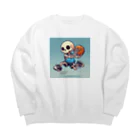 Oz techのスカルフープ：ゴーストプレイヤーのダンクショット Big Crew Neck Sweatshirt