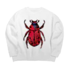 tottoの彩りコガネムシ(赤) Big Crew Neck Sweatshirt