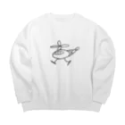 田口回のトコトコヘリコプ太 Big Crew Neck Sweatshirt
