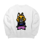 キャットＣのこうじょうけんがくのキャットＣ「棒立ち」 Big Crew Neck Sweatshirt