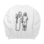 ぐにゃんじROCKのぐにゃっとした夫婦 Big Crew Neck Sweatshirt