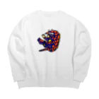 フランキーのすってんてん恐竜 Big Crew Neck Sweatshirt