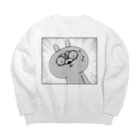 DECORの顔芸うさぎ 　まじですかver. Big Crew Neck Sweatshirt