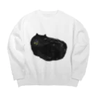 三好愛の夏の黒猫 Big Crew Neck Sweatshirt