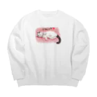 Ａｔｅｌｉｅｒ　Ｈｅｕｒｅｕｘの猫パステル画〈ごろにゃん💗〉 Big Crew Neck Sweatshirt