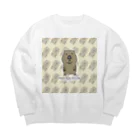 ぺちぺち工房 Pechi Pechi Atelierのうぉんばっとがいっぱい Big Crew Neck Sweatshirt